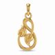 22k Gold Infinity Leaf Pendant for girl