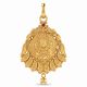 Gold Lakshmi Nakshi Pendant with Ruby stone