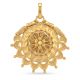 22k Gold Circular Floral Mandala Pendant