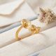 Blossom Feather Ladies Casting Gold Ring