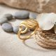 Elegant Leaf Casting Gold Ring
