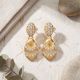 Marquise Casting Gold Drop Earrings