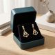 Royal Geometric Casting Gold Drop Earrings