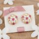Imperial Stone Cluster Stud Gold Earrings