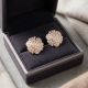 Royal Starburst Floral Gold Stud Earrings