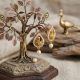 Ornate Mayil Dangler Pearl Golden Drops