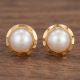 Heritage Gold Pearl Stud Earrings