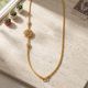 Antique Flower Mugappu Gold Chain