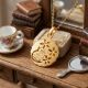 Elegant Heart Floral Gold Pendant
