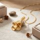 Women's Flower Petal Gold Dollar