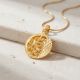 Circular Floral Motif Gold Dollar