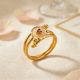 Fancy Minimalist Heart Gold Ring