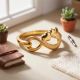Women's Infinity Heart Gold Casting Ring