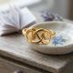 Ladies Infinity Dual Heart Gold Casting Ring