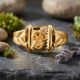 Lord Murugan's Om Signet Gold Casting Ring