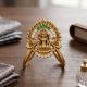 Lakshmi Lotus Throne Gold Ring