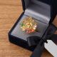 Goddess Lakshmi Navaratna Gold Ring