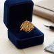 Temple Coin Lakshmi Lotus Gold Ring