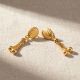Modern Ripple Casting Gold Chain Drops