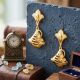Premium Floral Gold Casting Drops
