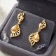 Leaf Paisley Casting Gold Drops