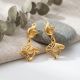 Twisted Rope Dangle Gold Casting Drops