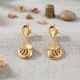 Minimalist Petal Swirl Dangle Gold Drops