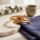 Starburst Floral Coiled Gold Ring