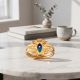 Modern Paisley Enamel Gold Ring