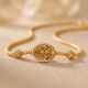 Floral Lakshmi Mugappu Antique Gold Chain