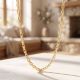 Classic Laser Cut Textured Link Gold Chain