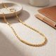 Italian Barrel Chevron Link Gold Chain