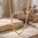 Textured Oval Link Gold Chain