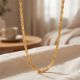 Textured Chevron and Knot Link Gold Chain