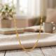 Multi Strand Leaf Bead Gold Chain