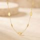 Chic Fluted Oval Disc Station Gold Chain