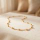 Grooved Cube Station Twisted Link Gold Chain