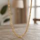 Interlock Curved Link Gold Chain