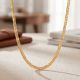 Diagonal Lasered Link Gold Chain