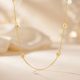 Textured Sunburst Circular Medallion Gold Chain