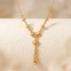 Elegant Clover Tassel Casting Gold Chain