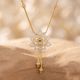 Sparkling Lotus Blossom Tassel Gold Chain
