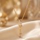 Contemporary Peacock Motif Tassel Gold Chain