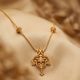 Radiant Filigree Pendant Gold Chain