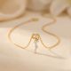 Botanical Solitaire Casting Gold Chain