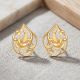 Teardrop Gold Casting Stud Earrings