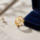 Elegant Bird Signet Gold Ring