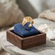 Glowing Roasted Signet Gold Ring