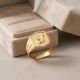 Baronial Urban Dove Gold Ring