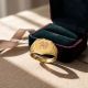 Modern Peacock Signet Gold Ring